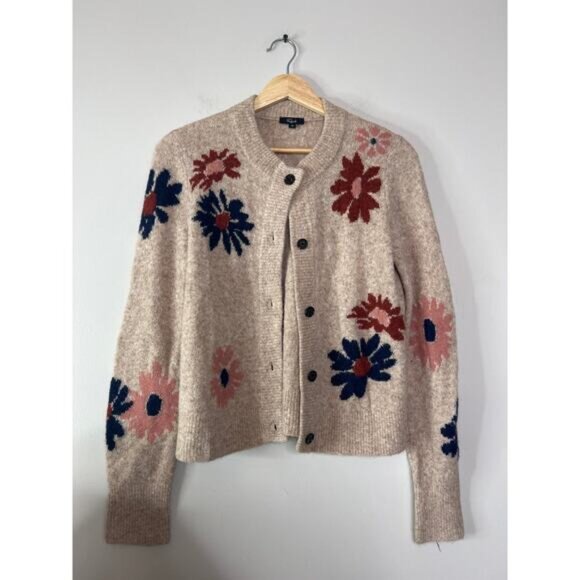 NEW Rails Millie Cardigan Wool Blend Button Front Sweater Mauve Meadow Size: XS - Picture 2 of 7